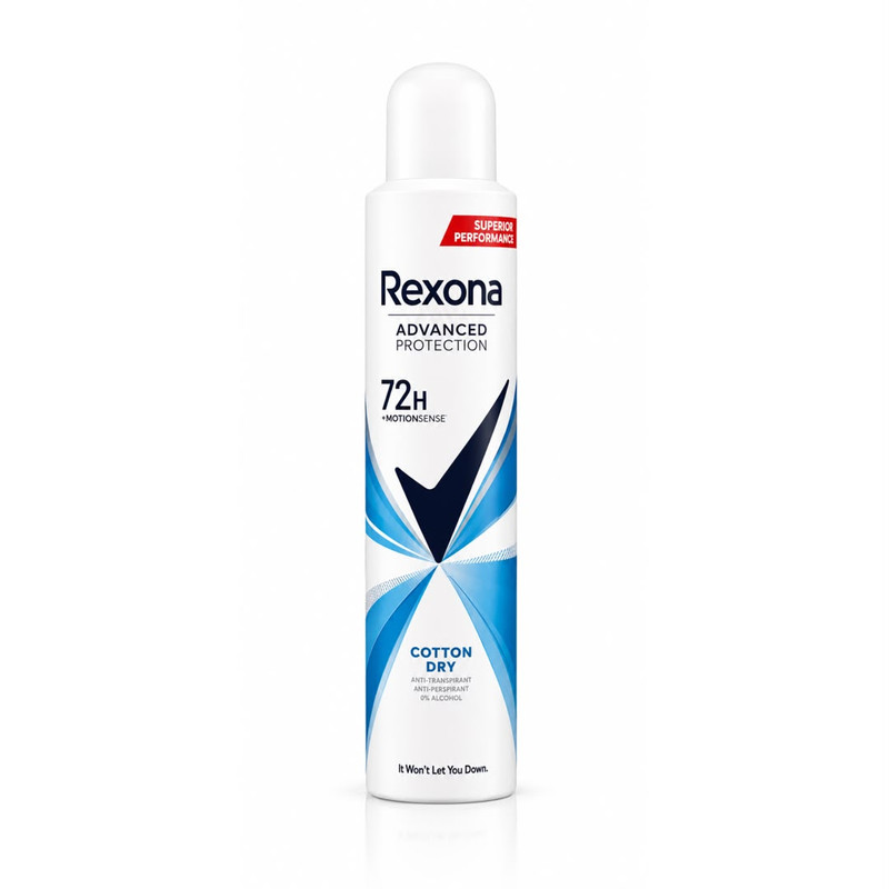 دئودورانت اسپری ضدتعریق زنانه رکسونا Advanced Protection Cotton Dry